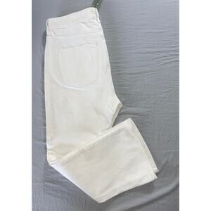 H&M High Waist Flare Ankle Length Stretch Denim Jeans. White, Women's 12. NWT!!
